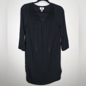 Old Navy Black Dress with Tassel Accents